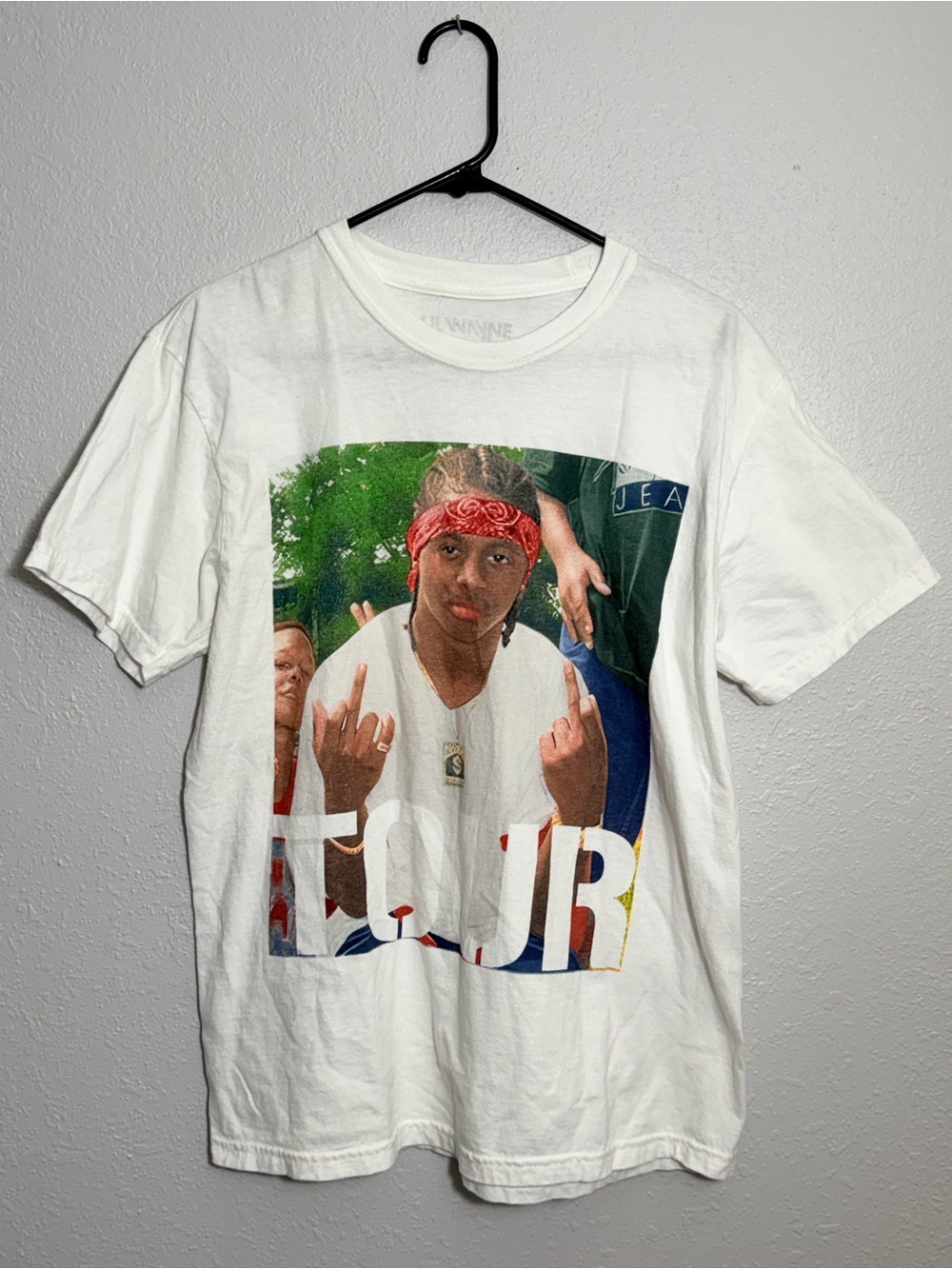 White Graphic Lil Wayne Short Sleeve Tee